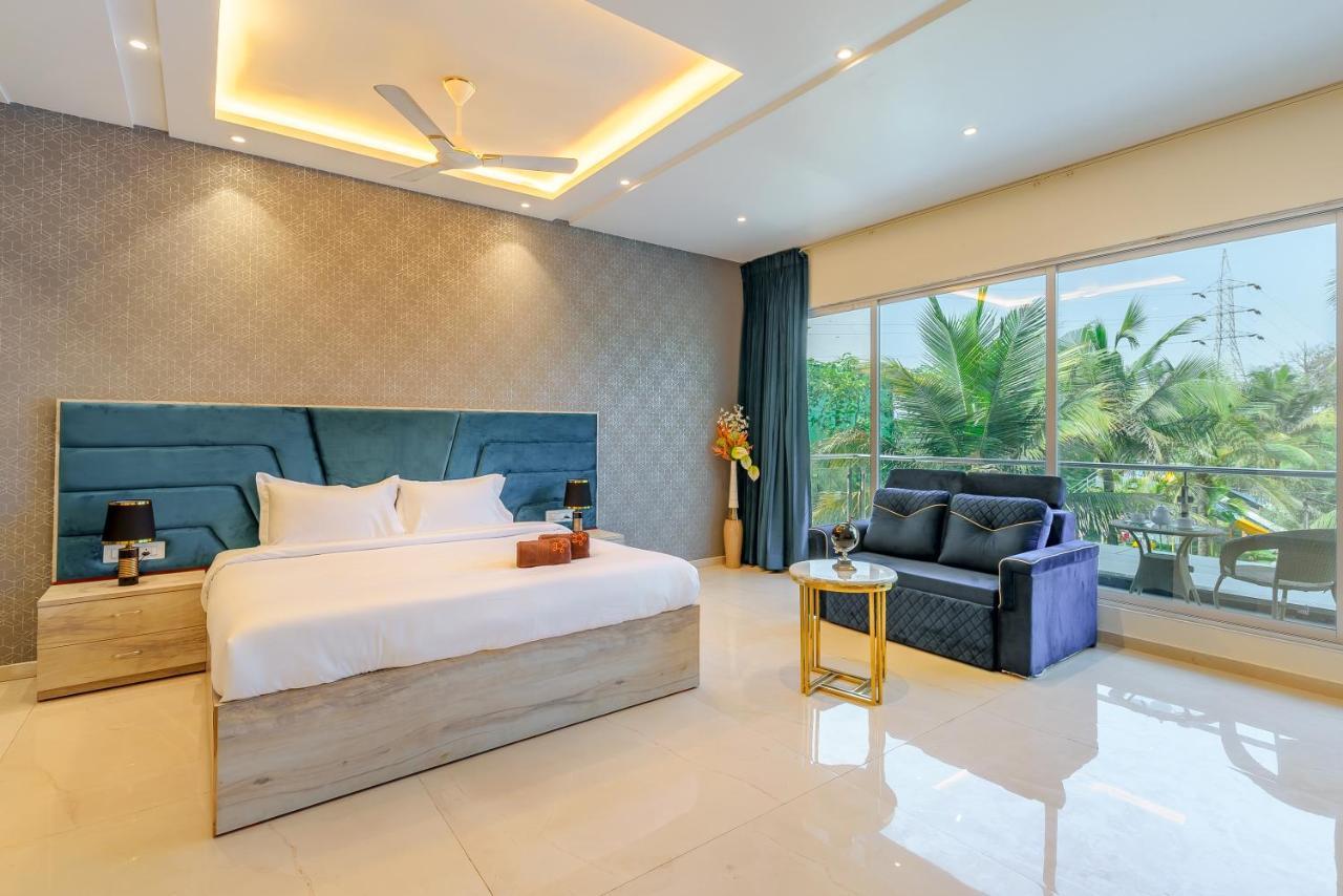 Saffronstays Palm Paradise, Kalyan Khadavli - Swimming Pool With Water Slides, Gazebo And Indoor Games Padghe 외부 사진