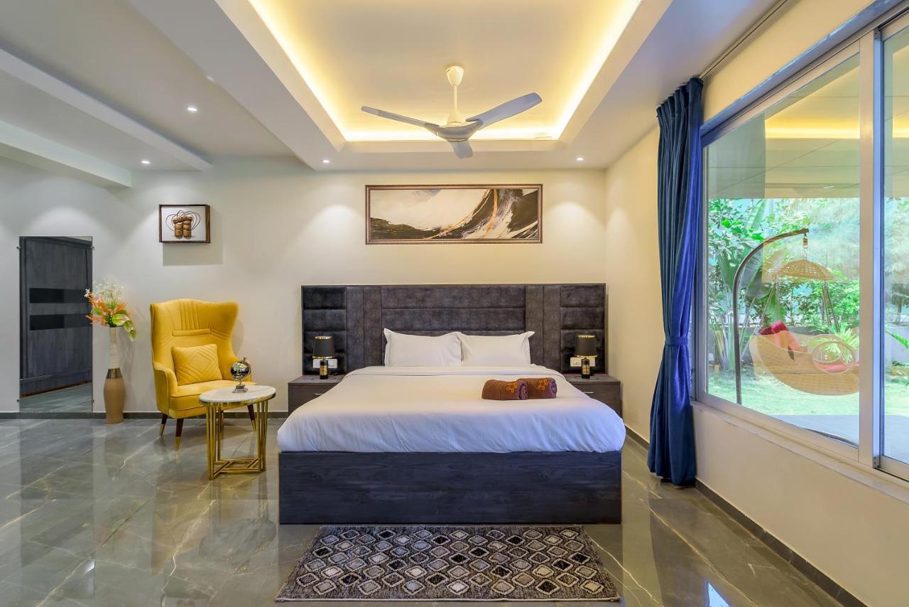 Saffronstays Palm Paradise, Kalyan Khadavli - Swimming Pool With Water Slides, Gazebo And Indoor Games Padghe 외부 사진